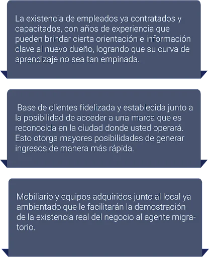 negocios para visa e-2